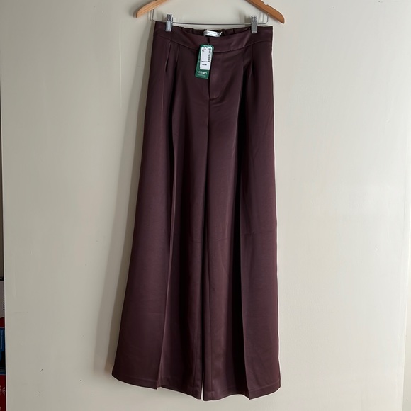 Simons Pants - Simons Wide-Leg Pants in Deep Plum